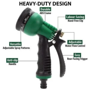 8 Hose Nozzle Water Spray Gun